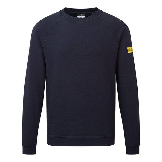 Portwest Werkkleding ESD-beschermende kleding Sweatshirt AS24 antistatisch ESD donker marineblauw(NV)
