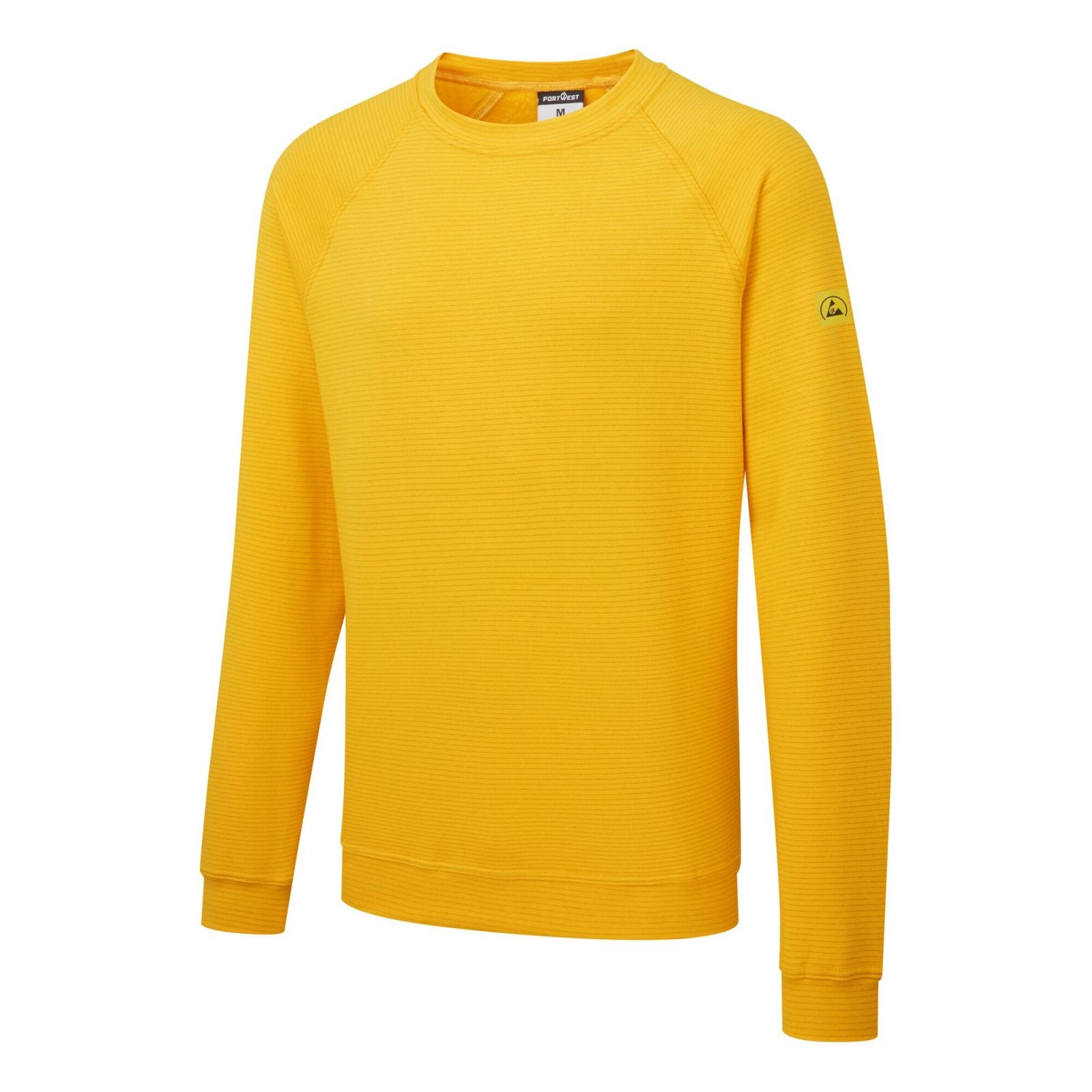 Portwest Werkkleding ESD-beschermende kleding Sweatshirt AS24 antistatisch ESD diep geel(YE)