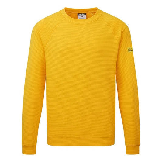 Portwest Werkkleding ESD-beschermende kleding Sweatshirt AS24 antistatisch ESD diep geel(YE)