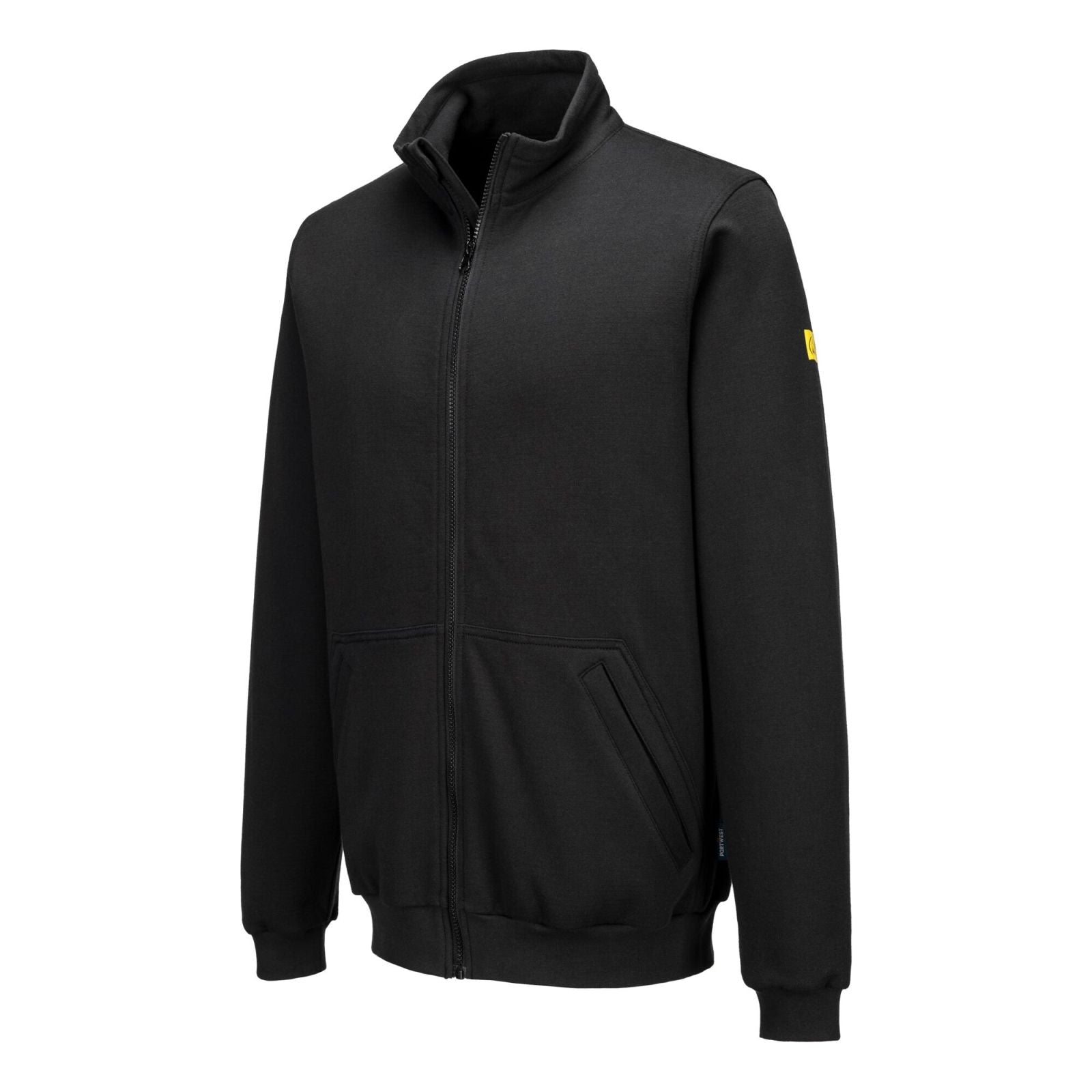 Portwest ESD Werkkleding Sweatshirt AS25 Anti-statisch ESD ritssluiting zwart(BK)