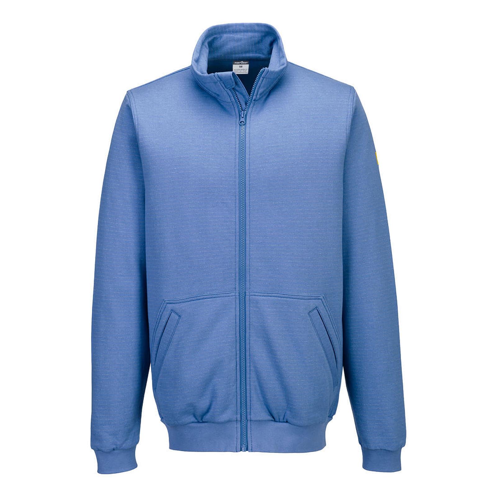 Portwest ESD Werkkleding Sweatshirt AS25 Anti-statisch ESD ritssluiting hamilton blauw(HB)