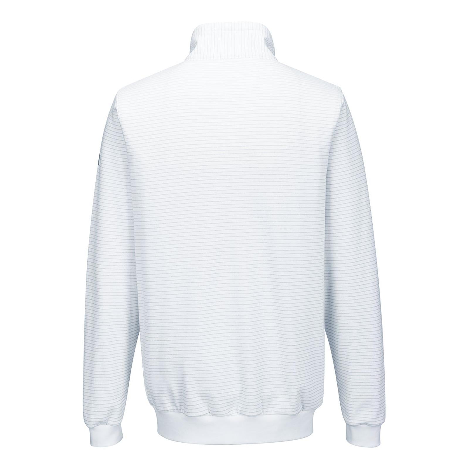 Portwest ESD Werkkleding Sweatshirt AS25 Anti-statisch ESD ritssluiting wit(WH)
