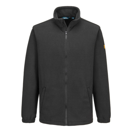 Portwest Werkkleding ESD-beschermende kleding vest AS26 antistatisch ESD fleece zwart(BK)