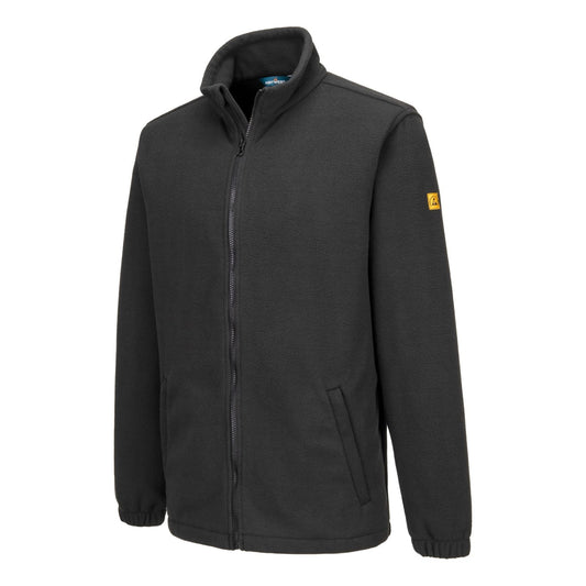 Portwest Werkkleding ESD-beschermende kleding vest AS26 antistatisch ESD fleece zwart(BK)