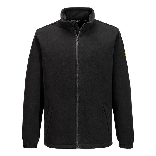 Portwest Werkkleding ESD-beschermende kleding vest AS26 antistatisch ESD fleece zwart(BK)