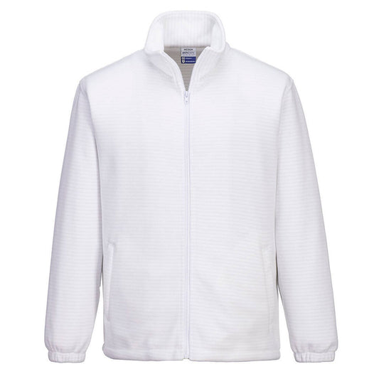 Portwest jas AS26 antistatisch ESD Fleece wit(WH)