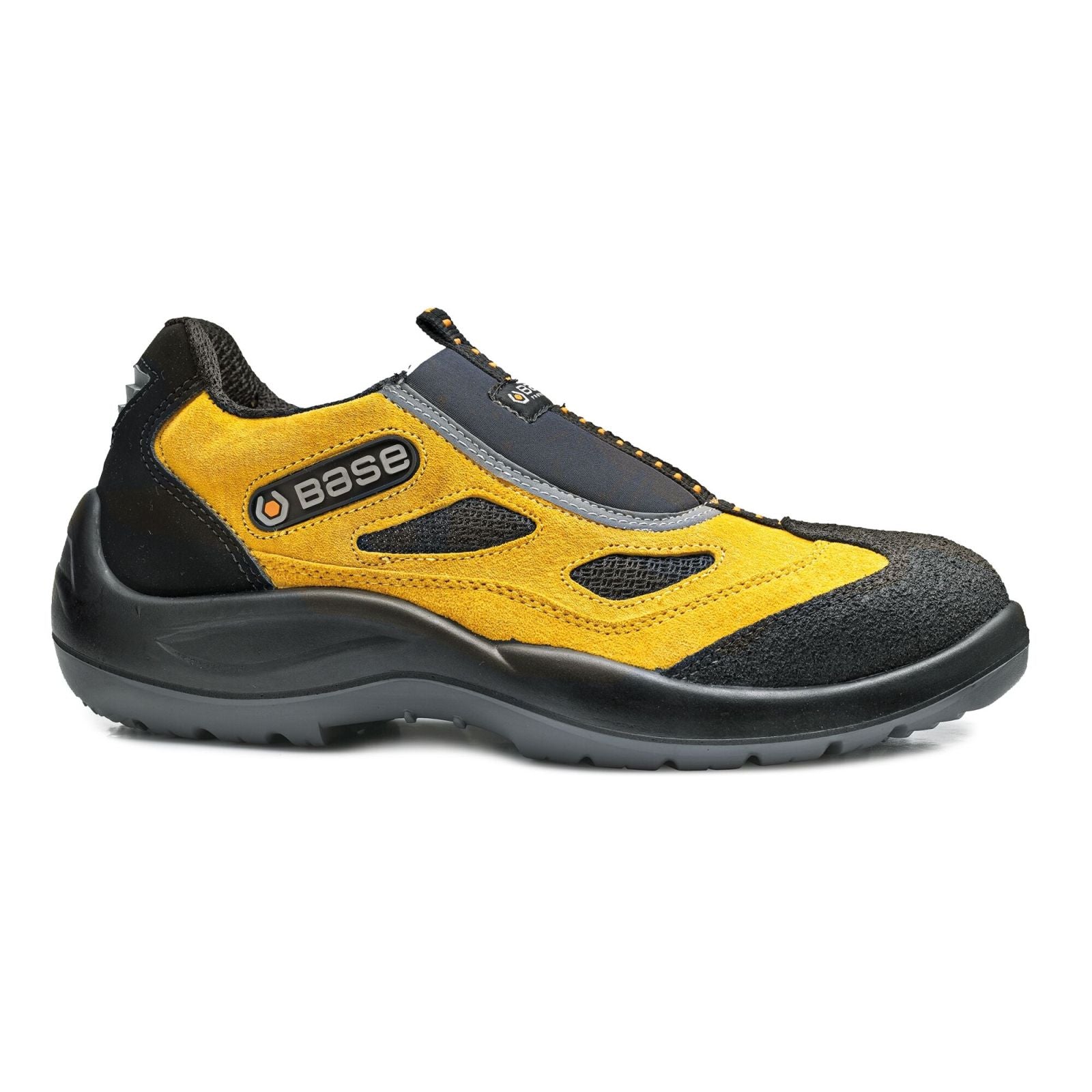 Base Classic Schoenen B0475 Four Holes zwart-geel(BK)