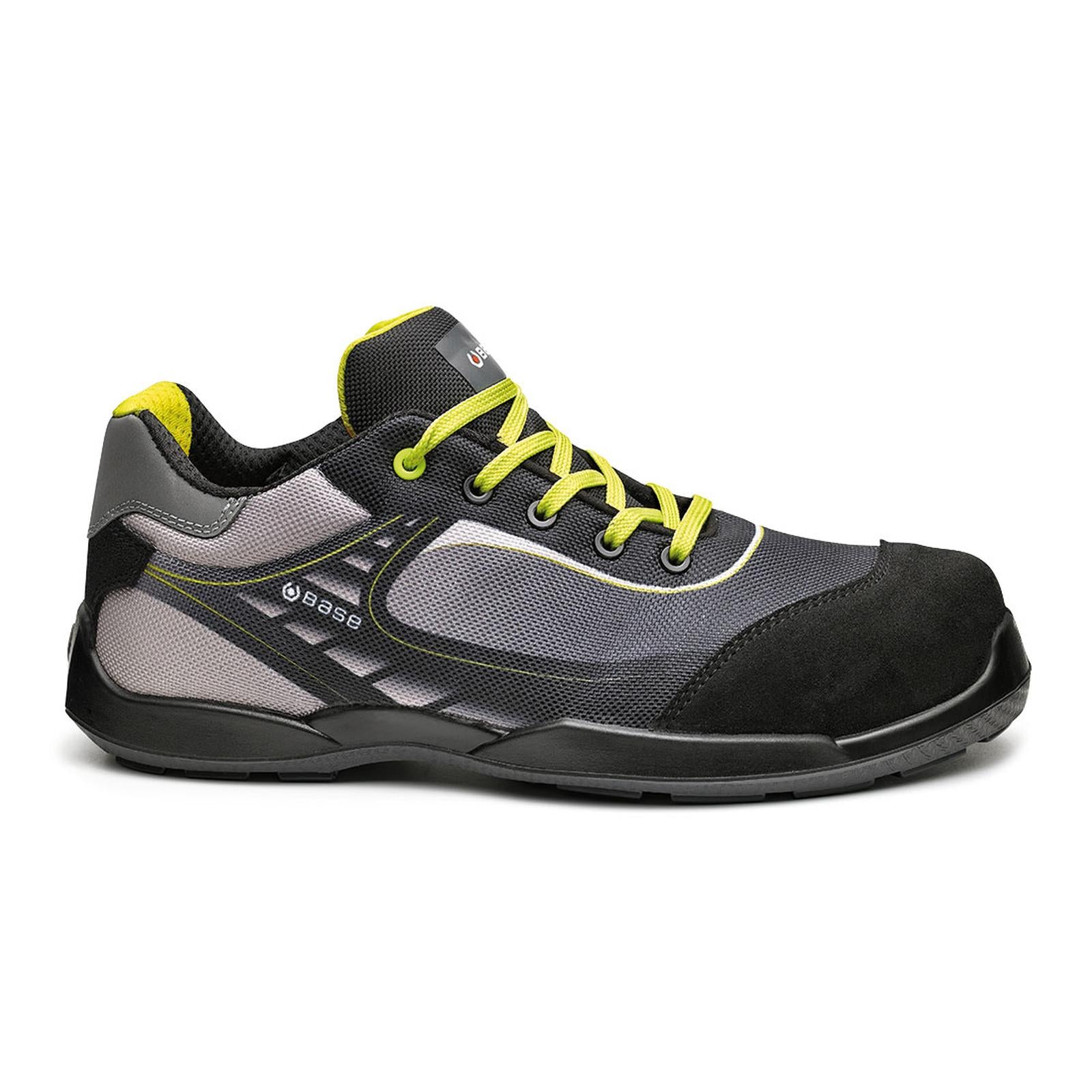 Base Record Schoenen B0676 Tennis zwart-geel(BK)