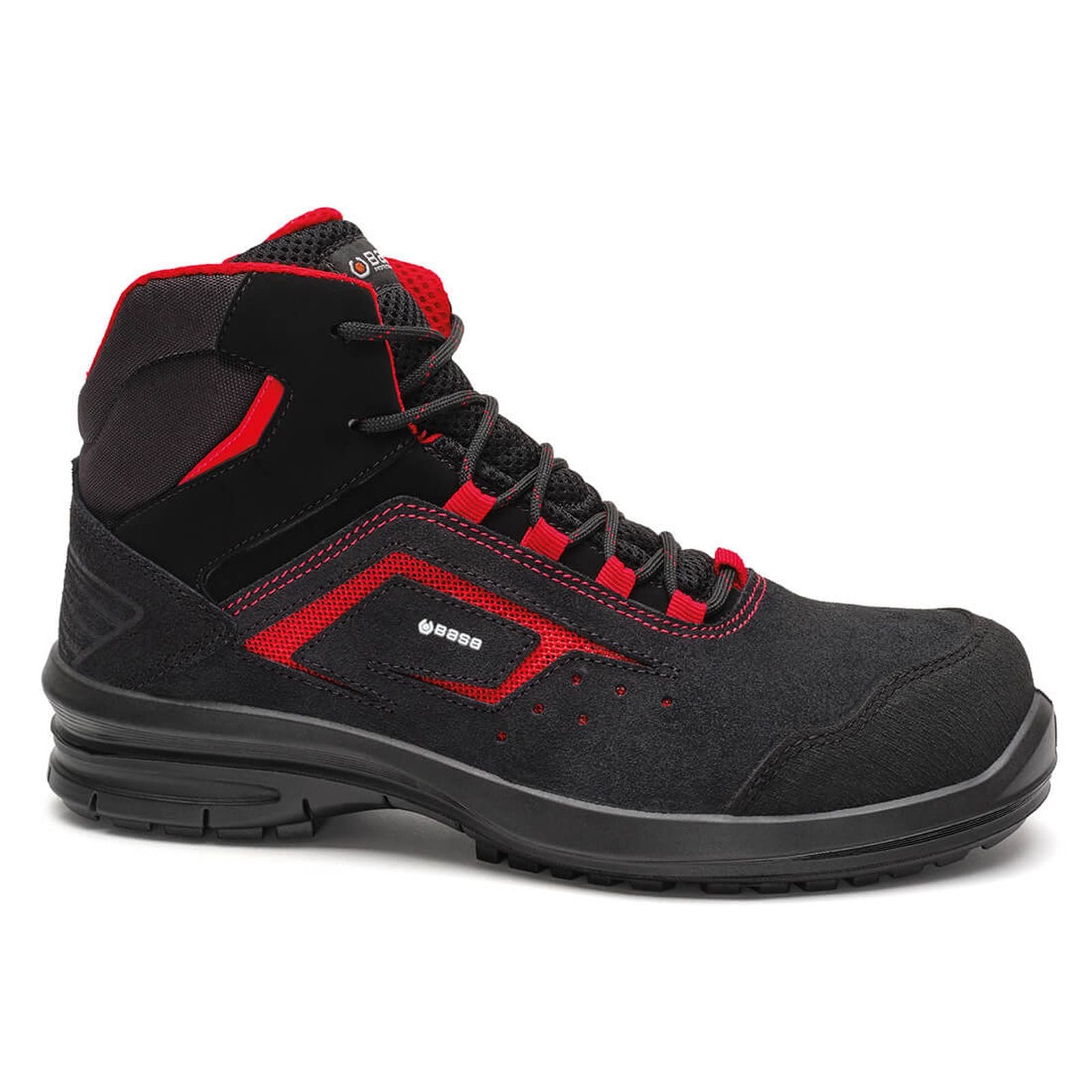 Base Smart Evo schoenen B0983B Eris Top S1PL SRC zwart-rood(BB)