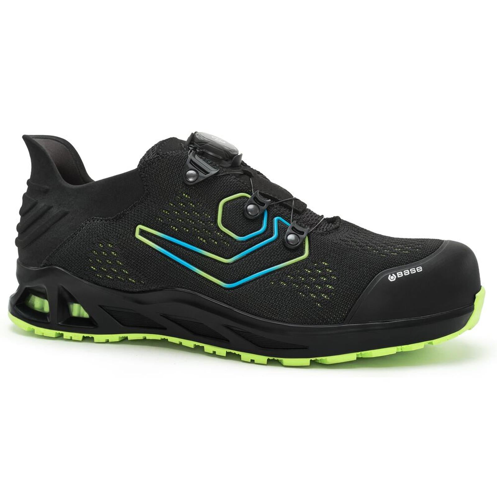 Base Kaptiv Veiligheidsschoenen B1051A K-Landing S3S ESD HRO SC FO SR zwart-groen(BG)