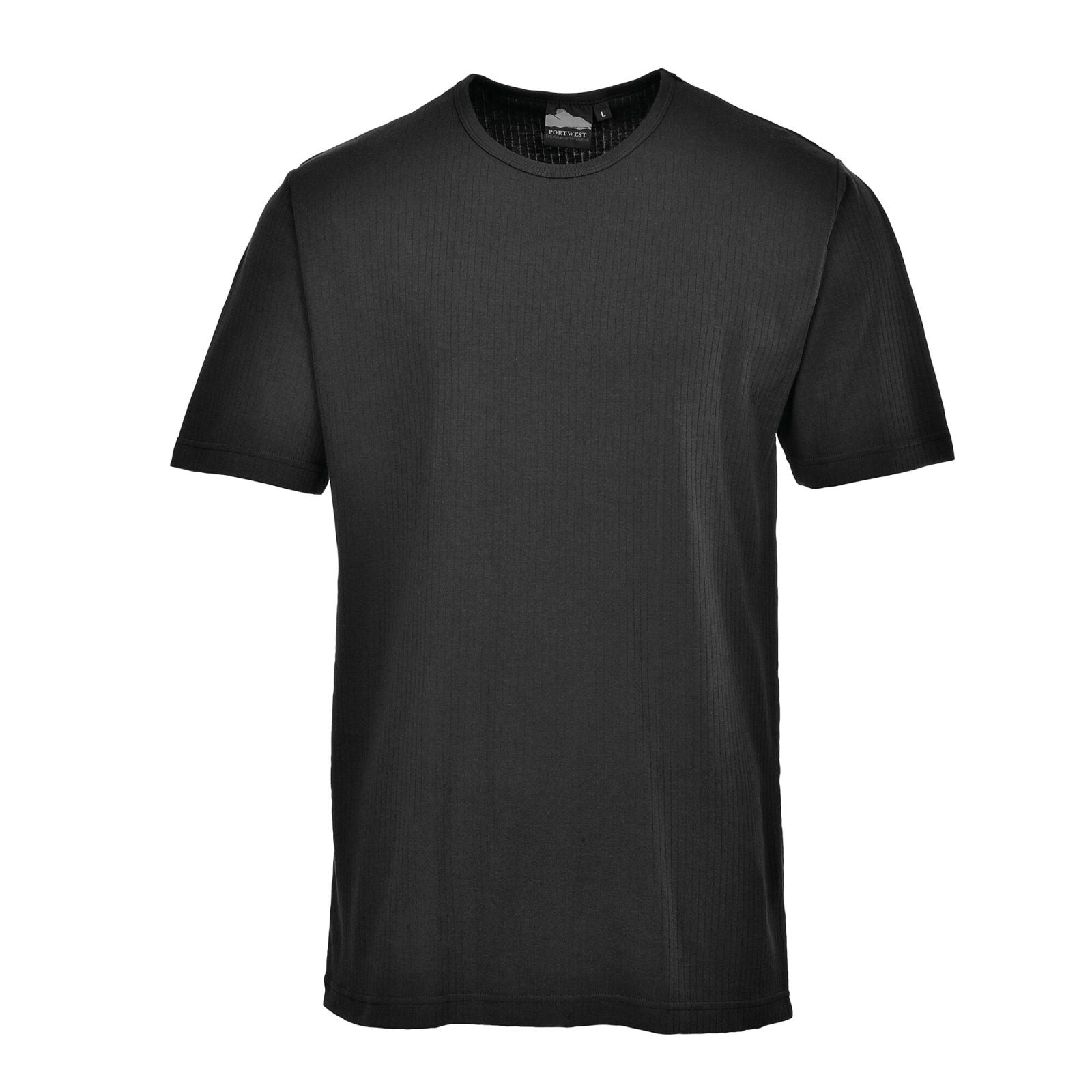 Portwest Basislaag Alle Weersomstandigheden T-Shirt B120 thermisch korte mouw zwart(BK)