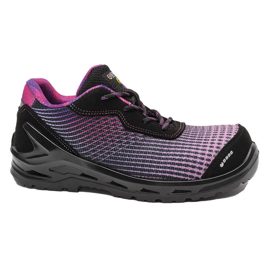 Base Miss Base Schoenen B1212C Arya S1P ESD SRC zwart-fuchsiaroze(BF)