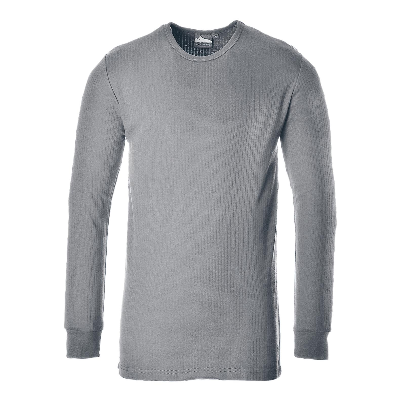 Portwest Basislaag Bescherming Tegen Alle Weersomstandigheden T-Shirt B123 Thermisch Lange Mouw grijs(GR)