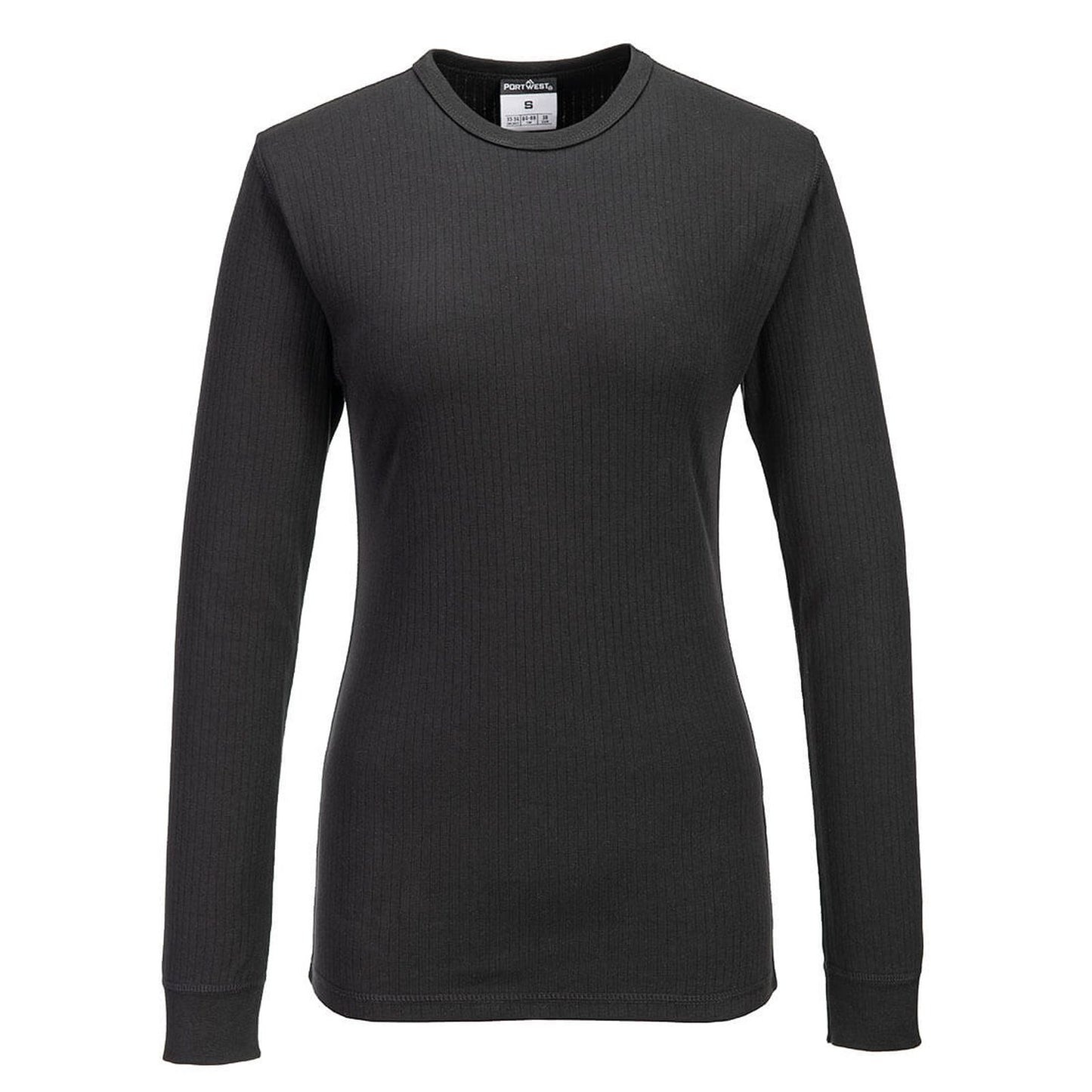 Portwest Basislaag Ondershirt B126 thermisch dames zwart(BK)