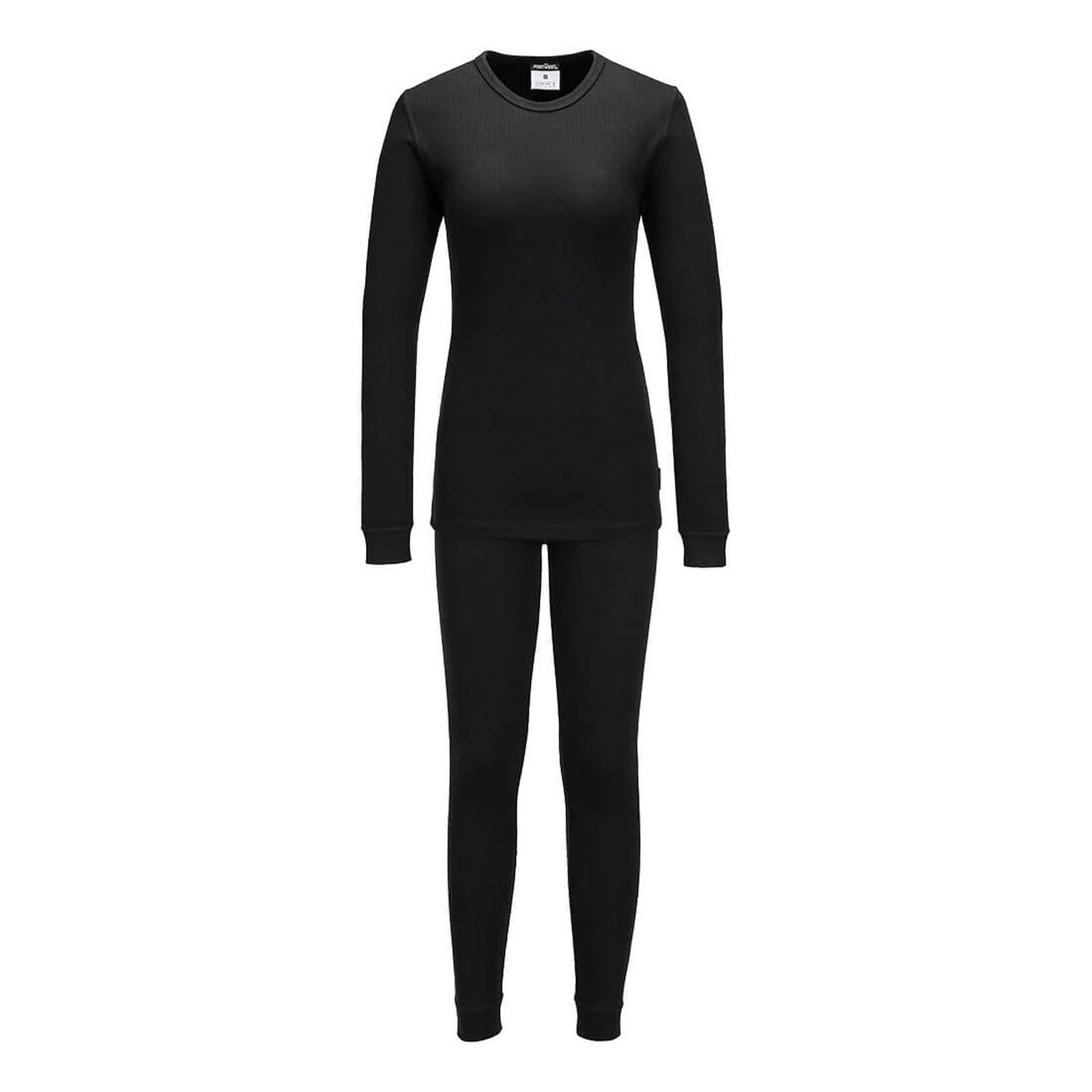 Portwest Basislaag Bescherming Tegen Alle Weersomstandigheden Set Onderkleding B128 Thermisch Basislaag Dames zwart(BK)