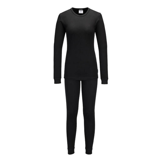 Portwest Basislaag Bescherming Tegen Alle Weersomstandigheden Set Onderkleding B128 Thermisch Basislaag Dames zwart(BK)