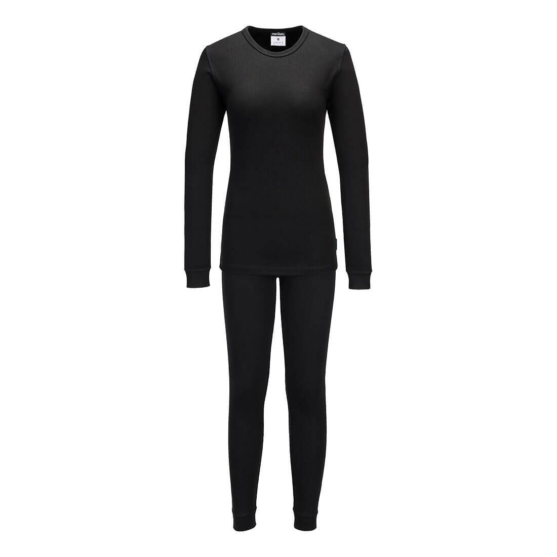 Portwest Basislaag Alle Weersomstandigheden Set Onderkleding B128 Thermisch Basislaag Dames zwart(BK)