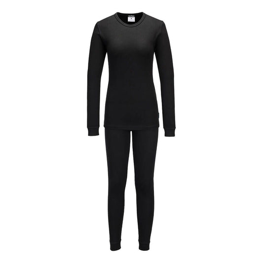 Portwest Basislaag Alle Weersomstandigheden Set Onderkleding B128 Thermisch Basislaag Dames zwart(BK)