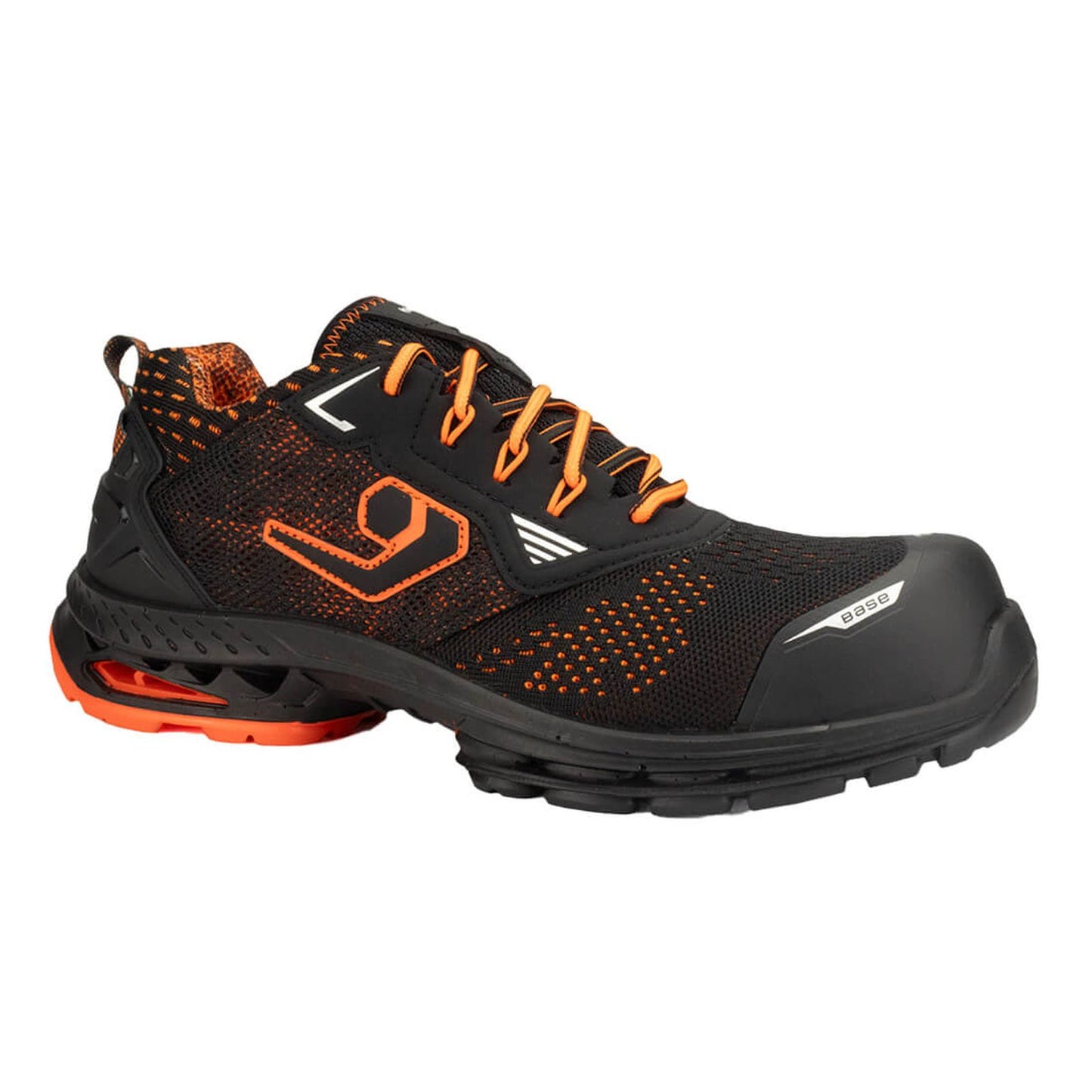 Base Run@Work Schoenen B1704A Berlin S1PS ESD HIFLAP laag zwart-oranje(AB)