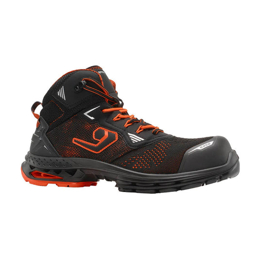 Base Run@Work Schoenen B1705A Paris S1PS SR ESD HIFLAP hoog zwart-oranje(BK)