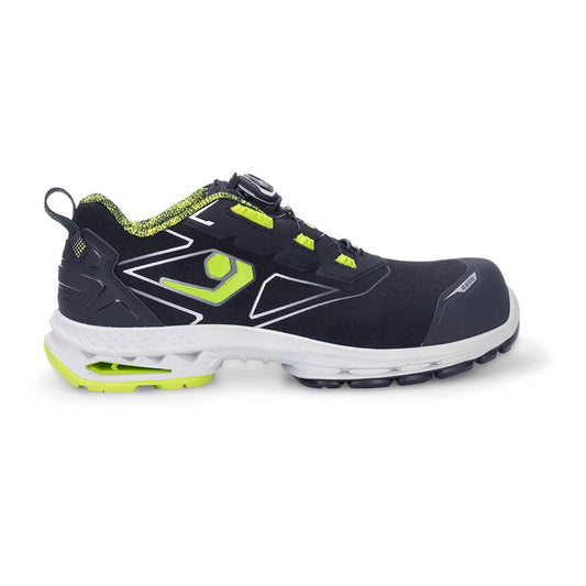 Base Run@Work Veiligheidsschoenen B1713A Helsinki S7S ESD LG SC FO SR BOA laag zwart-groen(BG)