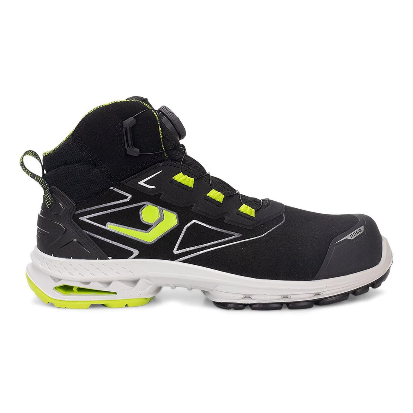 Base Run@Work Veiligheidsschoenen B1714A Copenhagen S7S ESD LG SC FO SR BOA hoog zwart-groen(BG)