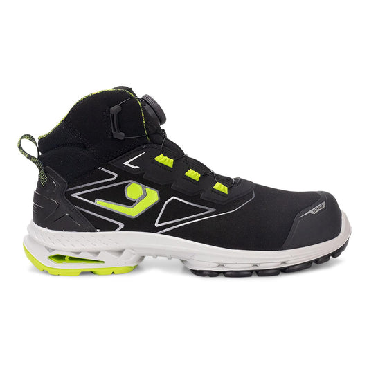 Base Run@Work Veiligheidsschoenen B1714A Copenhagen S7S ESD LG SC FO SR BOA hoog zwart-groen(BG)