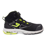 Base Run@Work Veiligheidsschoenen B1714A Copenhagen S7S ESD LG SC FO SR BOA hoog zwart-groen(BG)