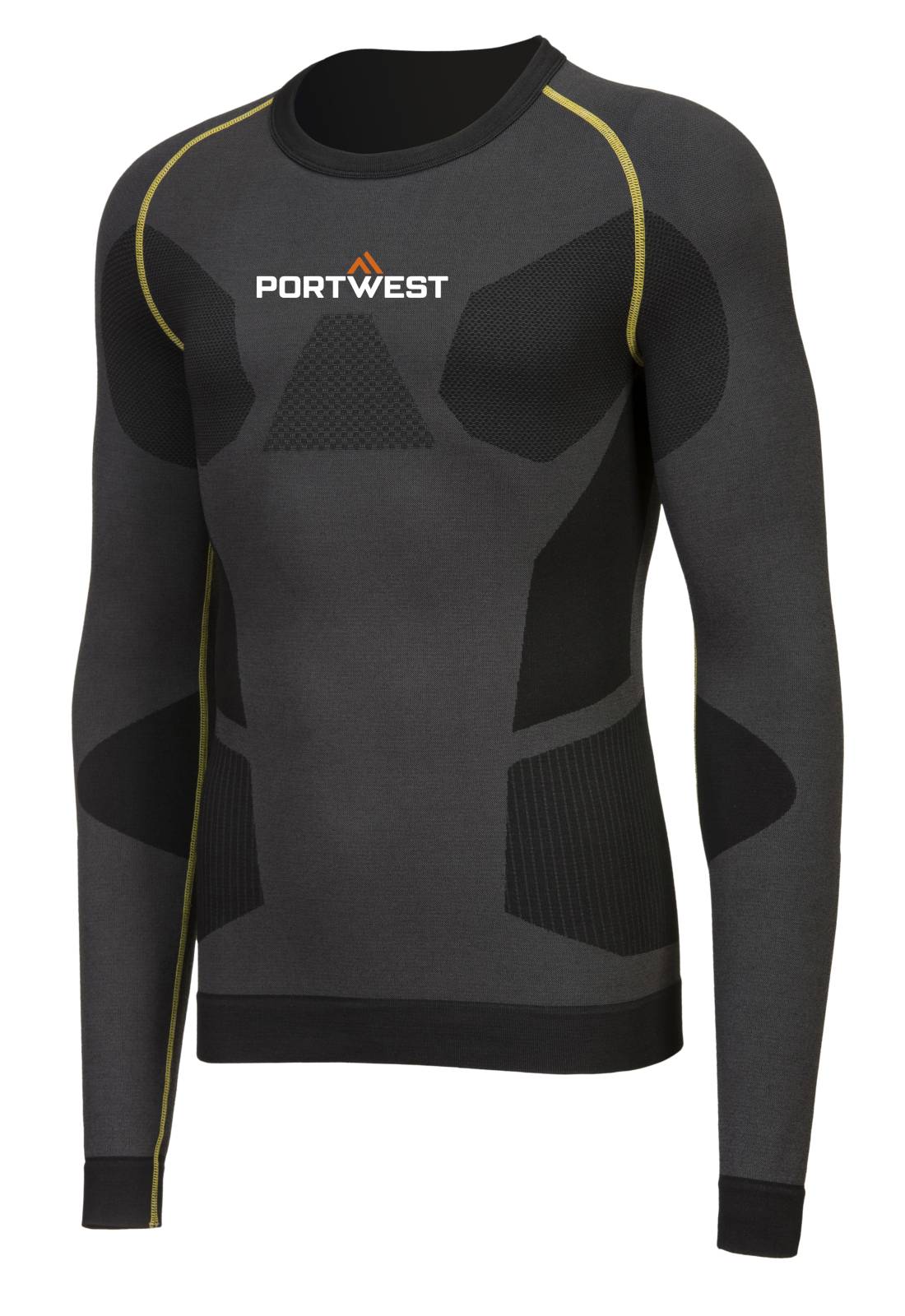 Portwest Basislaag Bescherming Tegen Alle Weersomstandigheden Ondershirt B173 Dynamic Air Basislaag houtskool(CH)