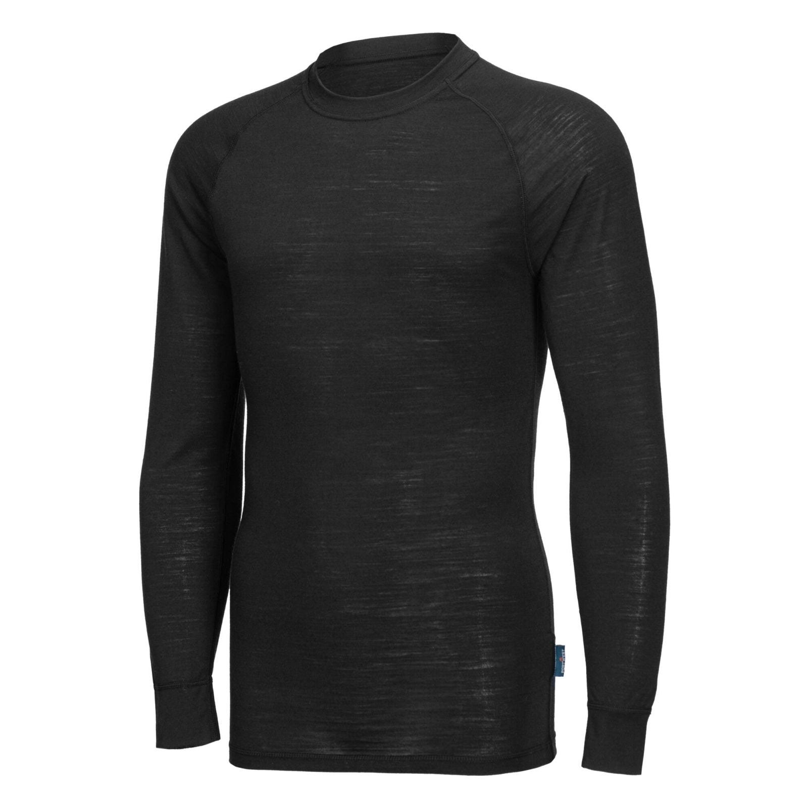 Portwest Basislaag Bescherming Tegen Alle Weersomstandigheden T-shirt B183 Merinowol ronde hals en lange mouwen zwart(BK)