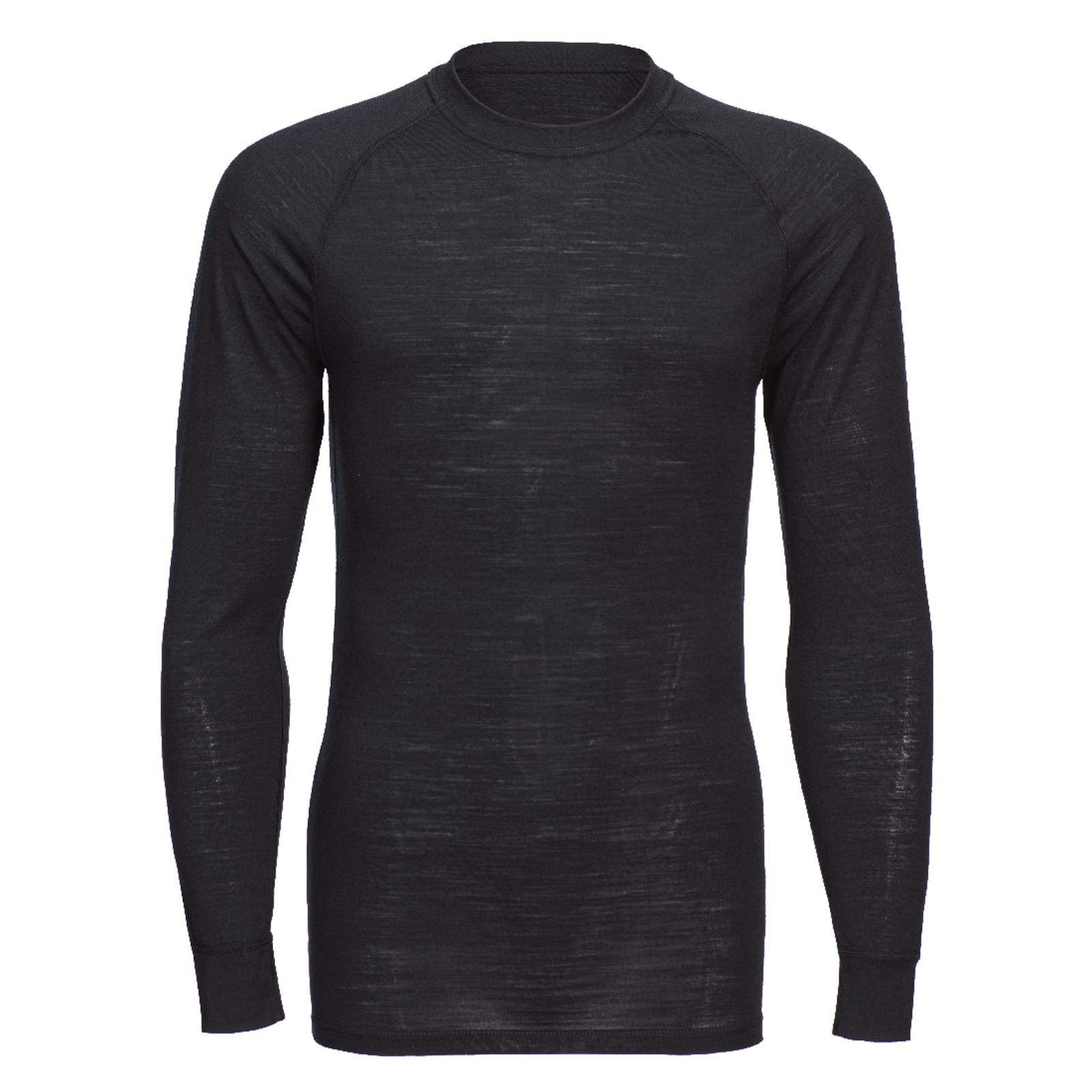 Portwest Basislaag Bescherming Tegen Alle Weersomstandigheden T-shirt B183 Merinowol ronde hals en lange mouwen zwart(BK)