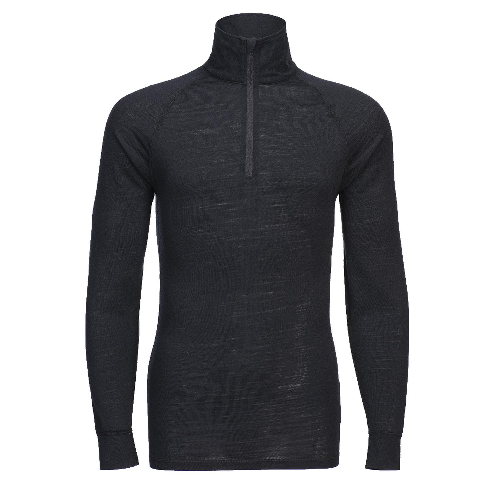 Portwest Basislaag Bescherming Tegen Alle Weersomstandigheden Ondershirt B184 Merinowol 1/4 rits Basislaag Top zwart(BK)