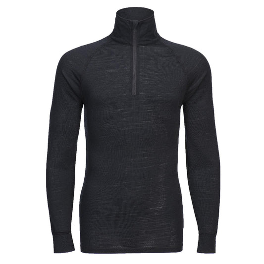 Portwest Basislaag Bescherming Tegen Alle Weersomstandigheden Ondershirt B184 Merinowol 1/4 rits Basislaag Top zwart(BK)