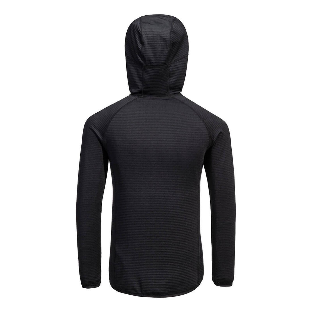 Portwest Basislaag Bescherming Tegen Alle Weersomstandigheden Hoodie B191 Wafel fleece basislaag capuchon zwart(BK)