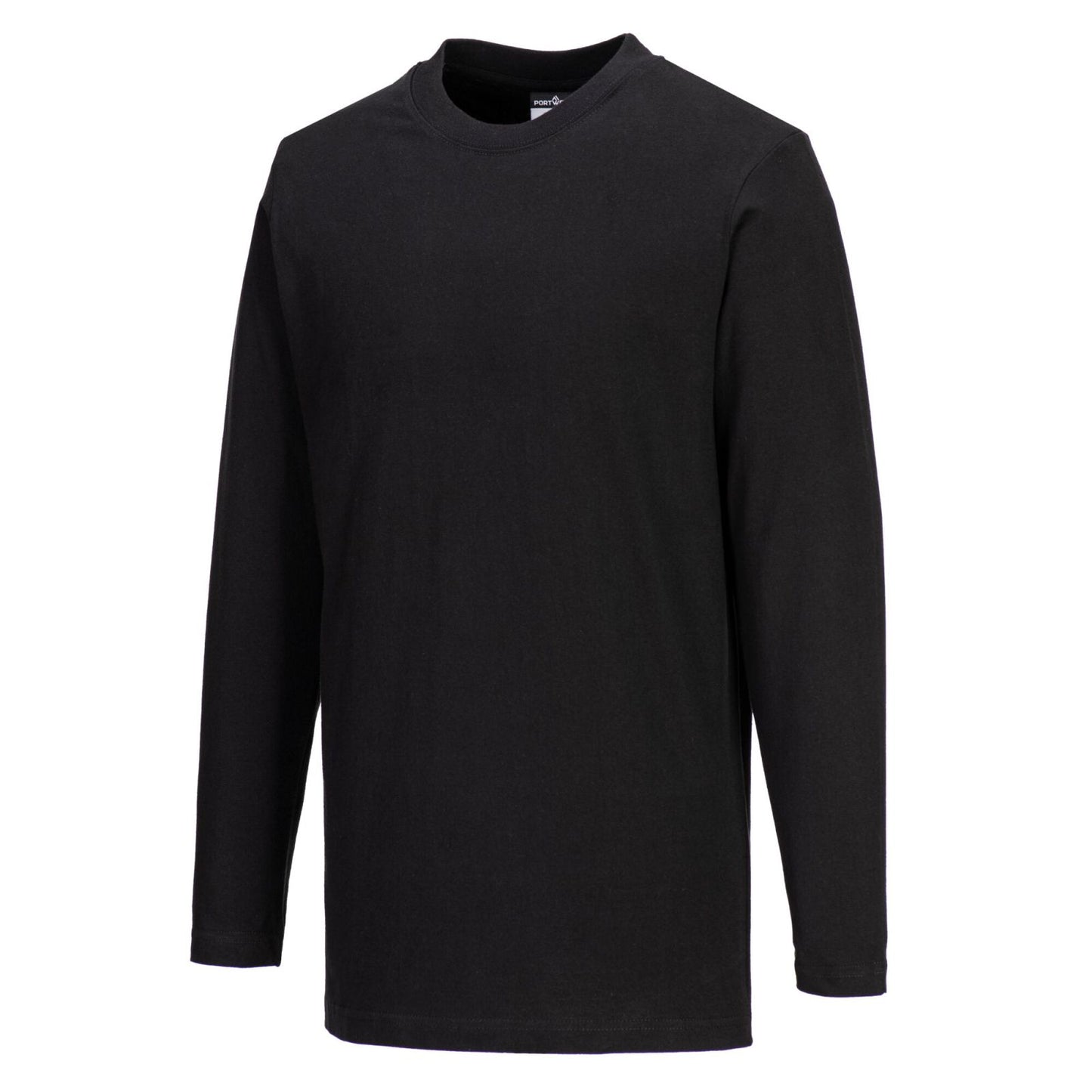 Portwest T-shirt met Lange Mouw B196 zwart(BK)
