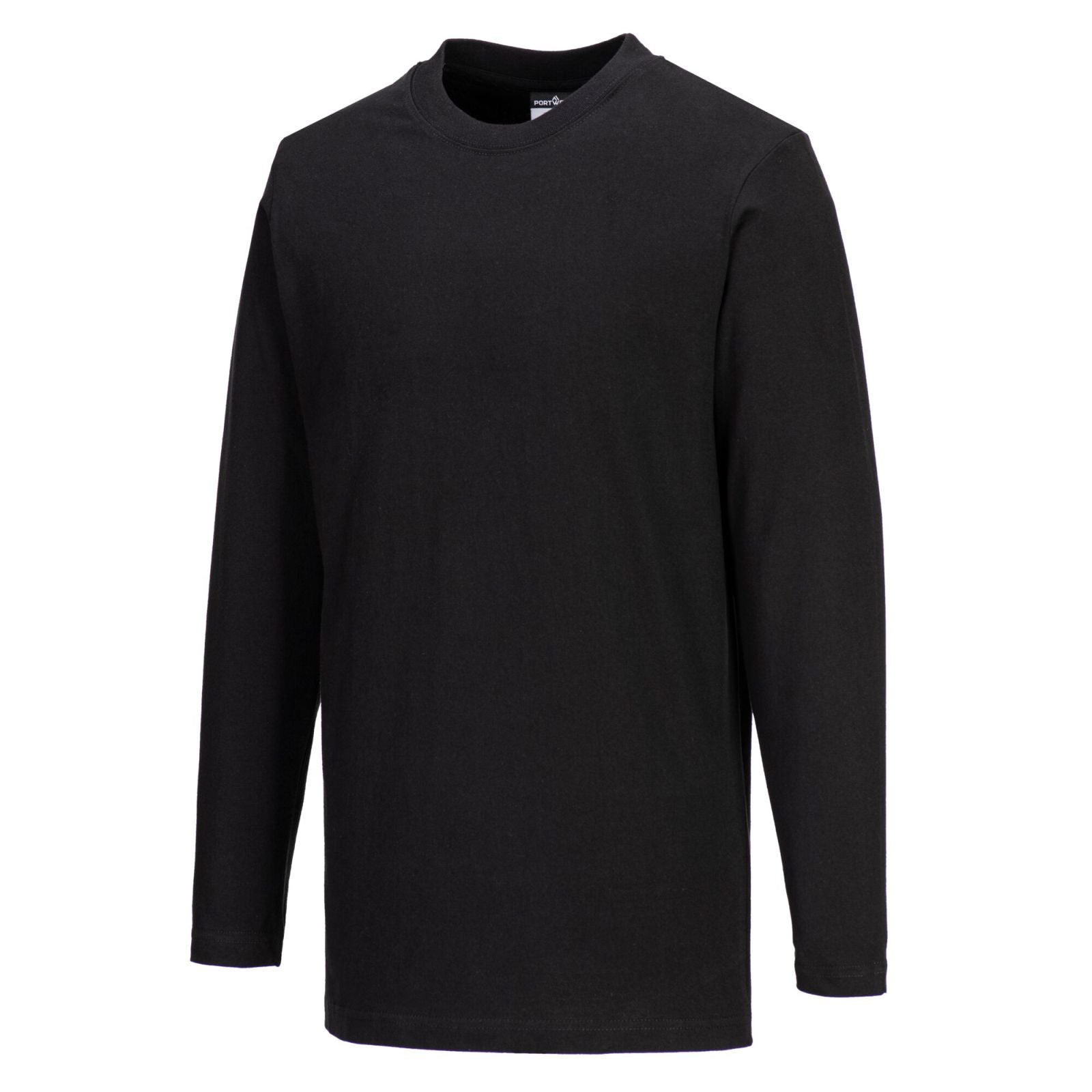 Portwest T-shirt met Lange Mouw B196 zwart(BK)