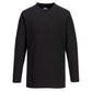 Portwest T-shirt met Lange Mouw B196 zwart(BK)