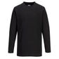Portwest T-shirt met Lange Mouw B196 zwart(BK)