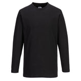 Portwest T-shirt met Lange Mouw B196 zwart(BK)
