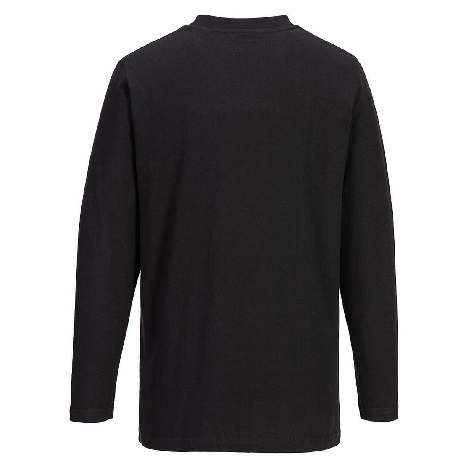 Portwest T-shirt met Lange Mouw B196 zwart(BK)
