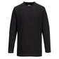 Portwest T-shirt met Lange Mouw B196 zwart(BK)