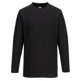 Portwest T-shirt met Lange Mouw B196 zwart(BK)