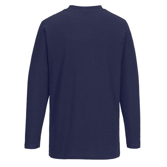 Portwest T-shirt met Lange Mouw B196 marineblauw(NA)
