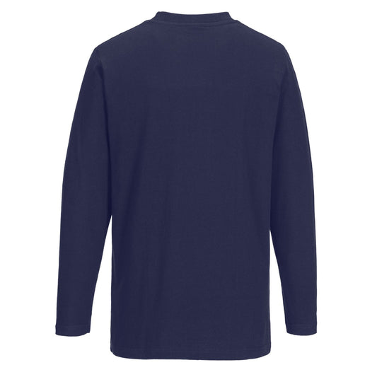 Portwest T-shirt met Lange Mouw B196 marineblauw(NA)
