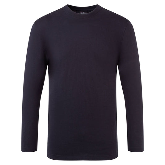 Portwest Vrijetijdskleding Corporate Casuals T-shirt B196 Lange Mouw marineblauw(NV)