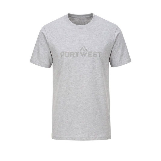 Portwest Vrijetijdskleding Werkkleding T-shirt B198 Portwest katoen K/M heidegrijs(HG)