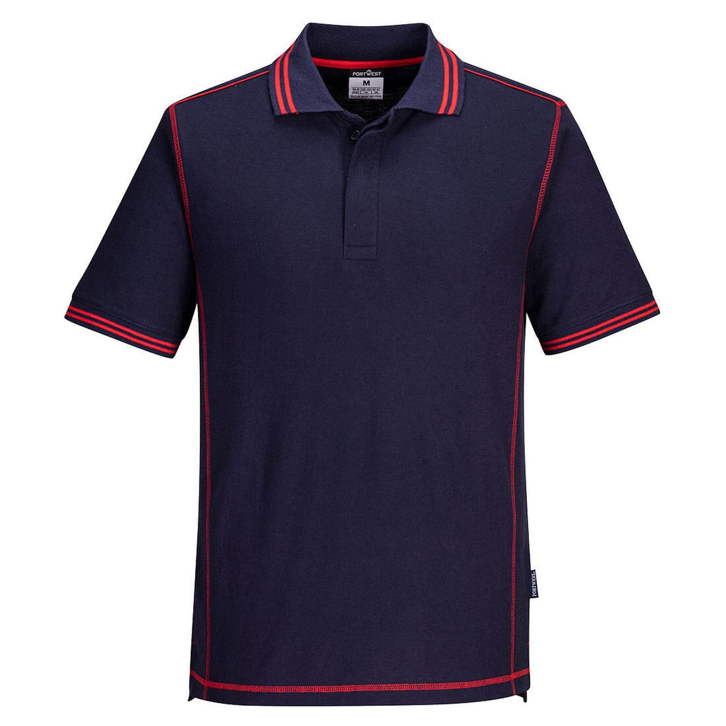 Portwest Polo's B218 marineblauw-rood(NR)