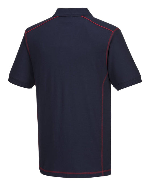 Portwest Polo's B218 marineblauw-rood(NR)