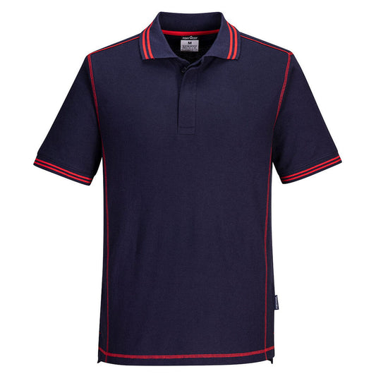 Portwest Polo's B218 marineblauw-rood(NR)
