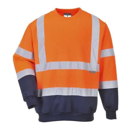 Portwest Polosweaters B306 oranje-marineblauw(ON)